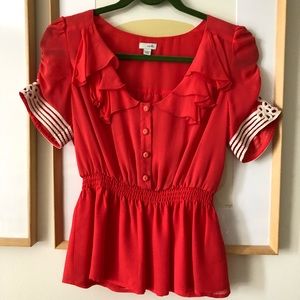 Anthropologie Odille silk blouse size 2